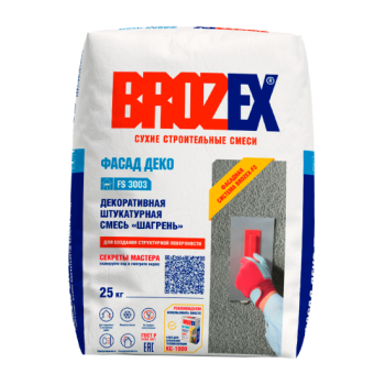 Штукатурка декоративная FS 3003 Шагрень Фасад Деко 25 кг белый BROZEX *1/56