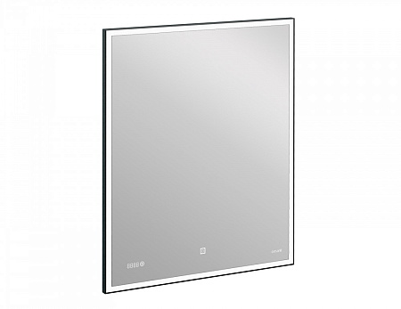 Зеркало /Cersanit/ LED 011 design 80*70, с подсветкой, часы (KN-LU-LED011*80-d-Os) *1/40