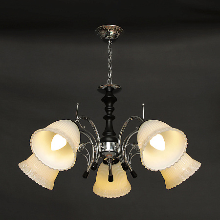 Люстра N0538/5  CH+BK  5*40W E14, 220V  VERNER LIGHTING *1