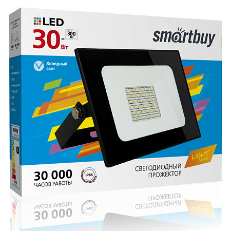 Прожектор светодиодный 30Вт 6,5К IP65 Smarbuy-30W-6500K-IP65 LIGHT  *1/60/80