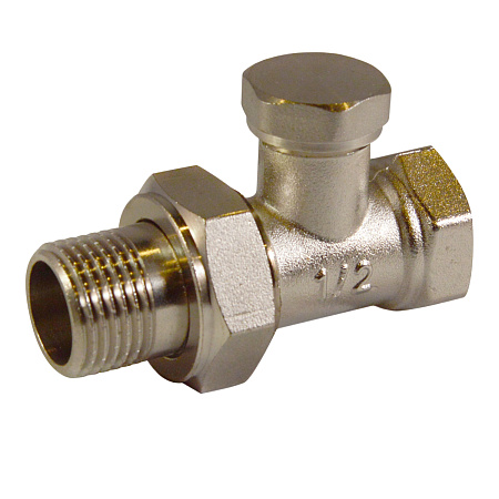 Клапан радиаторный запорный прямой 1/2" (Ø15) М/П CTM CARSVL12 *1/10