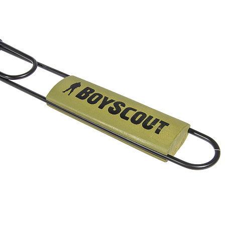 Решетка для "барбекю" BOYSCOUT" 62(+5)*40*30*2,5 с антипригарн. покрытием, веер в ПОДАРОК 61312 *1/8