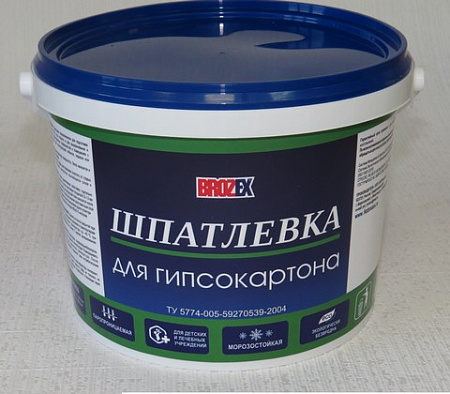 Шпатлевка акриловая по гипсокартону 3 кг BROZEX  *4/192