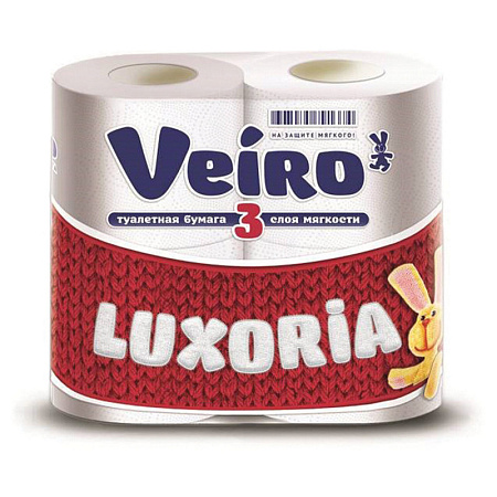 Бумага туалетная Linia Veiro Luxoria 3х-сл (4рул) арт.5C34 *10/320