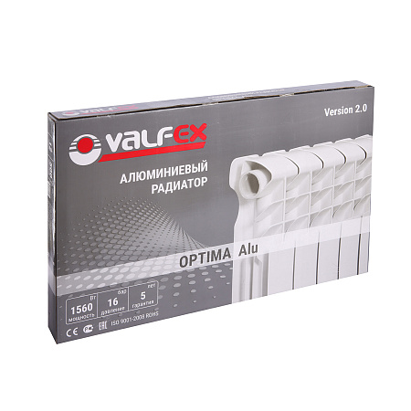 Радиатор отопления алюминий 500/80 12 секц. (1560 Вт) VALFEX OPTIMA Version 2.0 (аналог ЗР025)*1