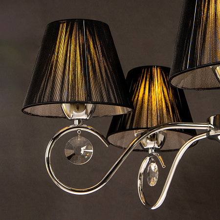 Люстра N2085/5 CH 5*40Вт Е27 ( h=530; d=670)  VERNER LIGHTING *1