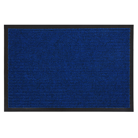 Коврик 60*90 см влаговпитывающий ребристый синий "VORTEX" (арт.22088/24325) *1/10