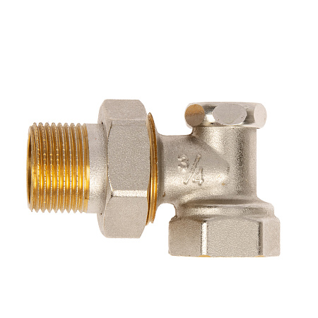 Клапан радиаторный запорный угловой 3/4"(Ø20) М/П CTM CARAVL34 *1/16