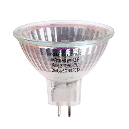 Лампа накаливания галогенная 50W-12V GU5,3 MR16 TDM SQ0341-0007 *10/200