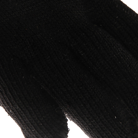Перчатки ХБ  б/покр 10кл (5 нитей) 85гр черные  двуслойные зимние (540Р) Ladoni  *5/100/200