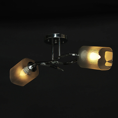 Светильник подвесной N2018/2 CH Е27 2*40Вт ( h=280; d=470) S=8м2 VERNER LIGHTING *1