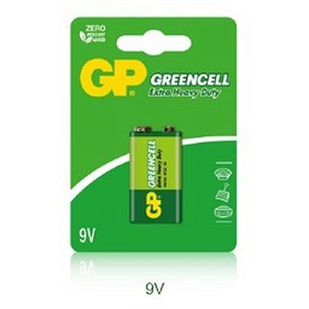 Элемент питания крона GP Greencell 9V 6F22-BC1 1604G *1/10/200
