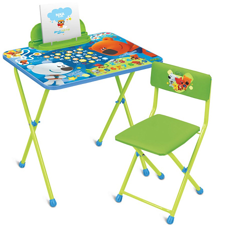 Комплект детской мебели: Стол выс.52см+стул с мягк.сид..выс.28см+Пенал "Ми-ми-мишки" ММ1 (Ижевск)*1