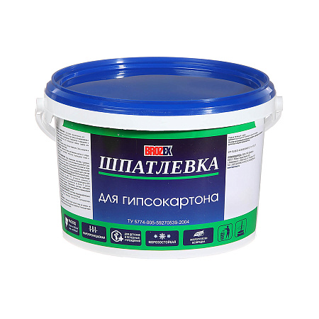 Шпатлевка акриловая по гипсокартону 5 кг BROZEX  *4/144