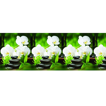 Панель АБС "Белая орхидея" (фартук)  (3,0*0,6м) *1