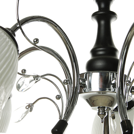 Люстра N0538/5  CH+BK  5*40W E14, 220V  VERNER LIGHTING *1