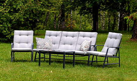 Набор дачной мебели "Глория 2" (стол прямоуг.+диван(до 100 кг)+2 кресла(до 100 кг) цвет МИКС   *1/3