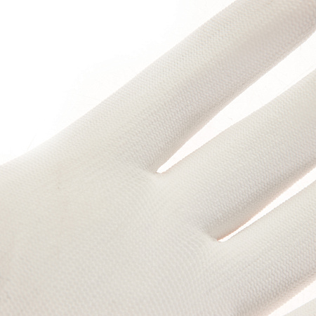Перчатки рабочие полиэстер, с полиуретановым обливом, Белые, р-р 7(S) PR-PU041  "Fiberon"12/120