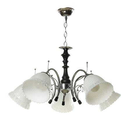 Люстра N0538/5  CH+BK  5*40W E14, 220V  VERNER LIGHTING *1