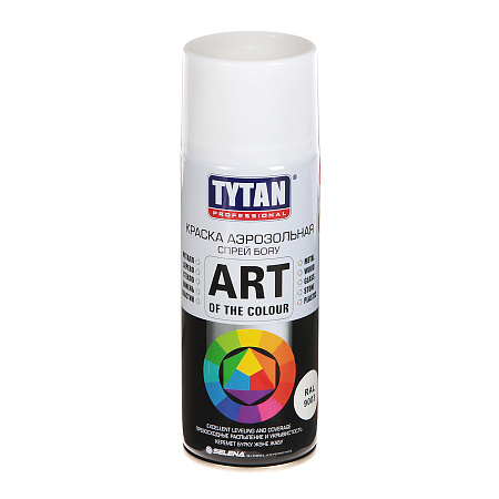 Эмаль-аэрозоль белый глянцевый 520/400 мл TYTAN Professional (RAL9003) *1/12