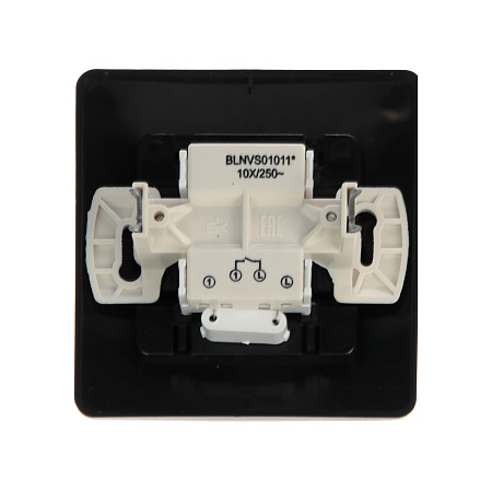 Выключатель "BLANCA" СП 1кл. антрацит с подсветкой 10А 250В  BLNVS010116  *10/20