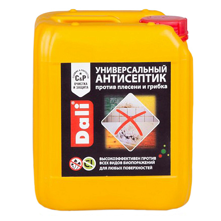 Антисептик универсальный против плесени и грибка канистра 5 л DALI *1/4/128