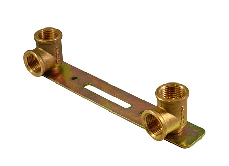 Уголки на планке для крепления смесителя 1/2"(Ø15) М/М CTM CRLWP012 *1/7