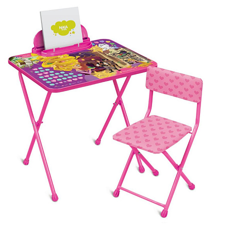 Комплект детской мебели: Стол выс.58см+стул с мягк.сид. выс.32см "Рапунцель" Д2Р (Ижевск) *1