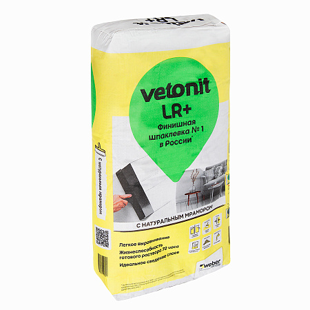 Шпаклевка полимерная белая финишная Weber LR+ 20 кг Vetonit *1/56
