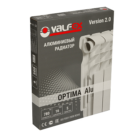 Радиатор отопления алюминий 500/80 6 секц. (780 Вт) VALFEX OPTIMA Version 2.0 (аналог ЗР024) *1