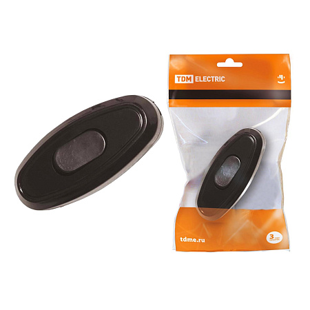 Выключатель-бра  6А 250В черный TDM SQ1806-0022 *10/80/800