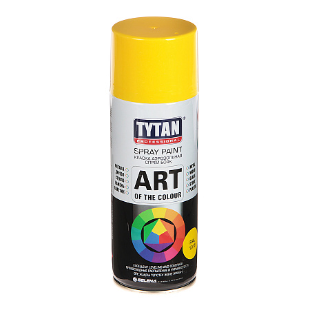 Эмаль-аэрозоль желтый 520/400 мл TYTAN Professional (RAL1018) *1/12