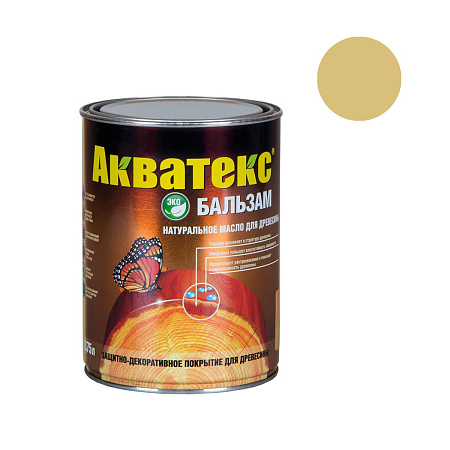 Акватекс-бальзам (натуральное масло д/древесины) дуб 0,75 л *1/6/576
