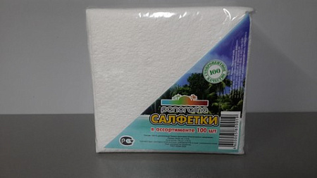 Салфетки бумажные 1сл 24*24см 100шт белые (арт.095) *25/300