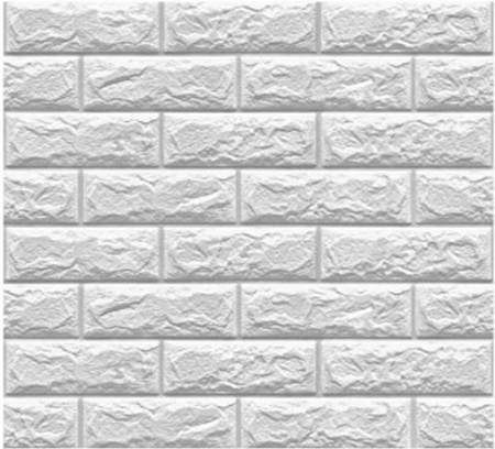 Панель стеновая мягкая самоклеющаяся "Белый кирпич" 700х770мм *30