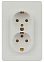Розетка "Intro Style" СП 2-мест.белый с/з 2X2P+E Schuko 16А-250В IP20 7-205-01 *10/100