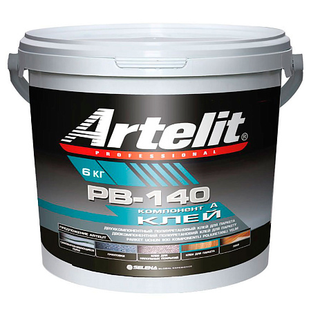 Клей полиуретановый двухкомпонентный для паркета Artelit PB-140 6 кг  *1/55