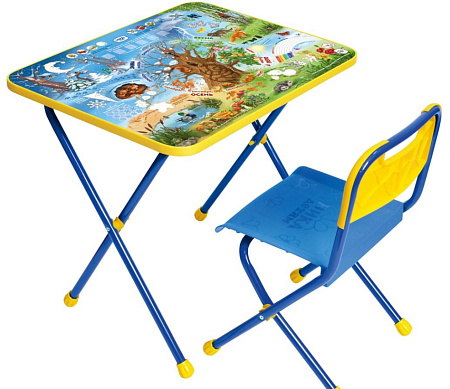 Комплект детской мебели: Стол выс.52см+стул с пластм.сид..выс.30см "Хочу всё знать" КП/7 (Ижевск) *1