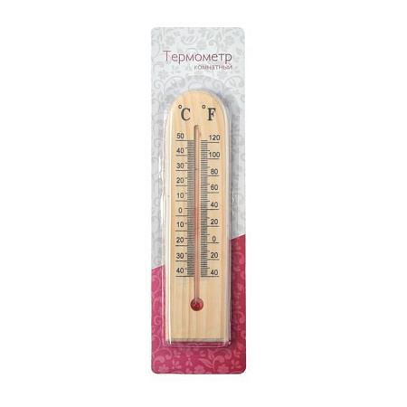 Термометр комнатный "Деревянный" от -40°C до +50°C арт.С-1102  (блистер) *1/36