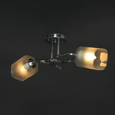 Светильник подвесной N2018/2 CH Е27 2*40Вт ( h=280; d=470) S=8м2 VERNER LIGHTING *1