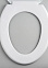 Сиденье для унитаза 470х360мм цвет "белый мрамор" (г. Искитим) АНАЛОГ КК361  *1/10