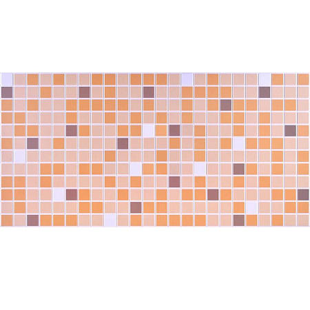 Панель стеновая ПВХ "ДЕКОПАН" Мозайка №71 коричневый  микс (955*480 мм) *10