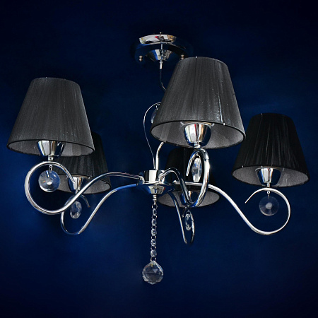 Люстра N2085/5 CH 5*40Вт Е27 ( h=530; d=670)  VERNER LIGHTING *1
