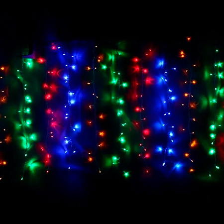 Гирлянда Нить 3,5м 36 ламп LED Мультицвет 8 режимов зелен пров 130-359 *1/288