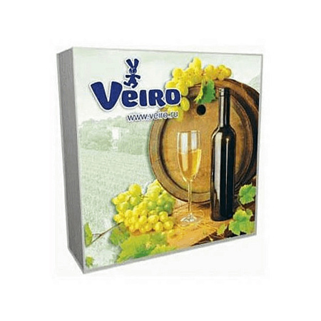 Салфетки бумажные  20шт 33*33см Veiro Винтаж-вино 3сл Арт.33Б3/20 *14 *