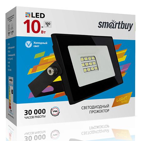Прожектор светодиодный 10Вт 6,5К IP65 Smarbuy-10W-6500K-IP65  *1/100