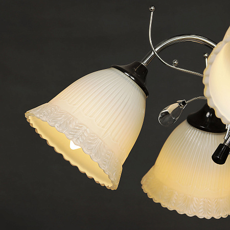 Люстра N0538/5  CH+BK  5*40W E14, 220V  VERNER LIGHTING *1