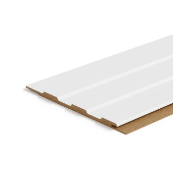 Панель МДФ рельефная "Белый" МастерК (2700*118*6мм) 5,0976 кв.м/16шт/уп *16