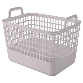 Корзина для хранения пластм. "Kobo" 320х224х255мм 15л  Св.-бежевый арт 435296034 ("Бытпласт") *1/16