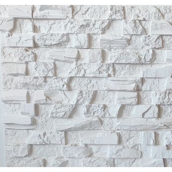 Гипсовая плитка КЕМЕР 400Х120 белый (уп 10 шт=0,48 кв.м.) ГП 500